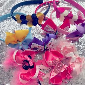 6 headbands and 3 hair clips for $10.